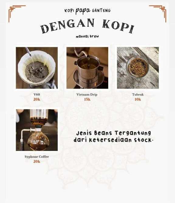 Dengan kopi lagi